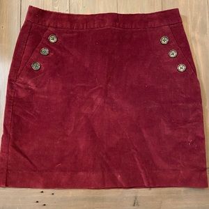 Banana Republic Burgundy corduroy skirt